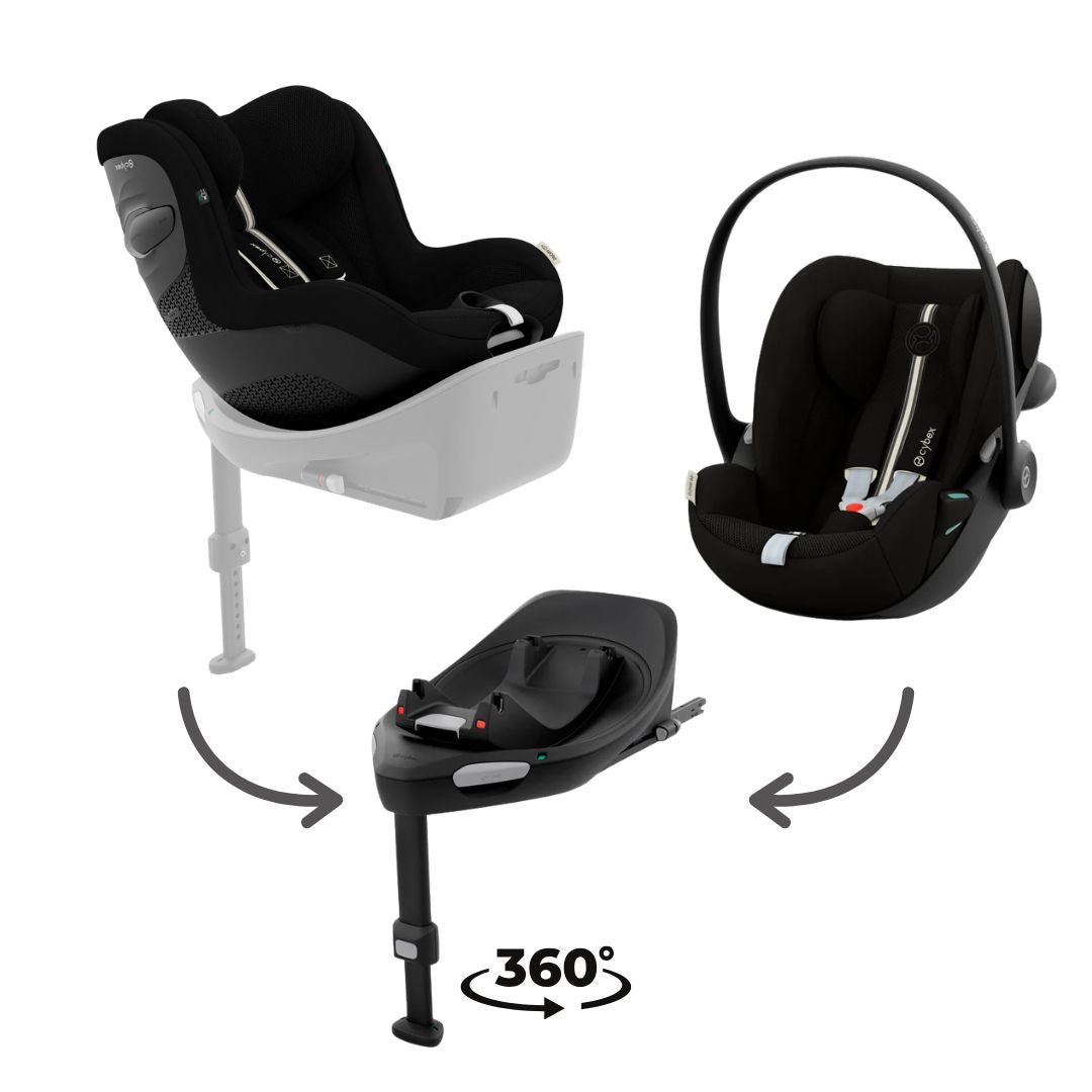 Cybex® 3v1 Avtosedež Cloud G3 i-Size (40-87 cm) + Sirona G3 (61-105 cm) Moon Black + Baza G3 360 Cybex