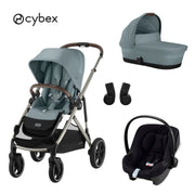 Cybex® Otroški voziček 3v1 Gazelle™ S + Avtosedež Aton B Stormy Blue Cybex