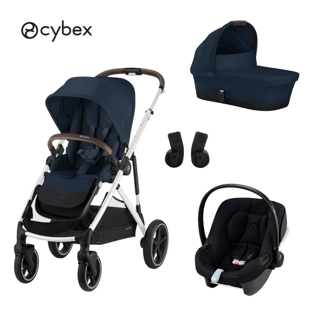 Cybex® Otroški voziček 3v1 Gazelle™ S + Avtosedež Aton B2 Ocean Blue Cybex