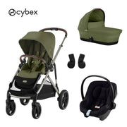 Cybex® Otroški voziček 3v1 Gazelle™ S + Avtosedež Aton B2 Moss Green Cybex