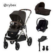 Cybex® Otroški voziček 4v1 Gazelle™ S + Avtosedež Aton B2 + IsoFix baza One Chocolate Brown Cybex