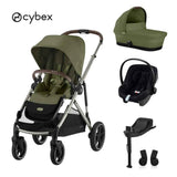 Cybex® Dječja kolica 4u1 Gazelle™ S + autosjedalica Aton B2 + IsoFix baza One Moss Green