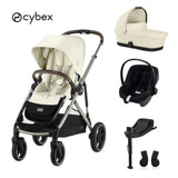 Cybex® Dječja kolica 4u1 Gazelle™ S + Autosjedalica Aton B + IsoFix baza One Seashell Beige
