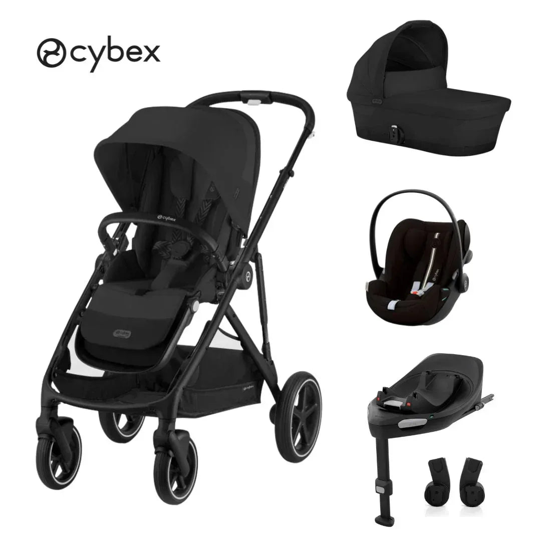 Cybex® Otroški voziček 4v1 Gazelle™ S + Avtosedež Cloud G + IsoFix baza G Moon Black Cybex