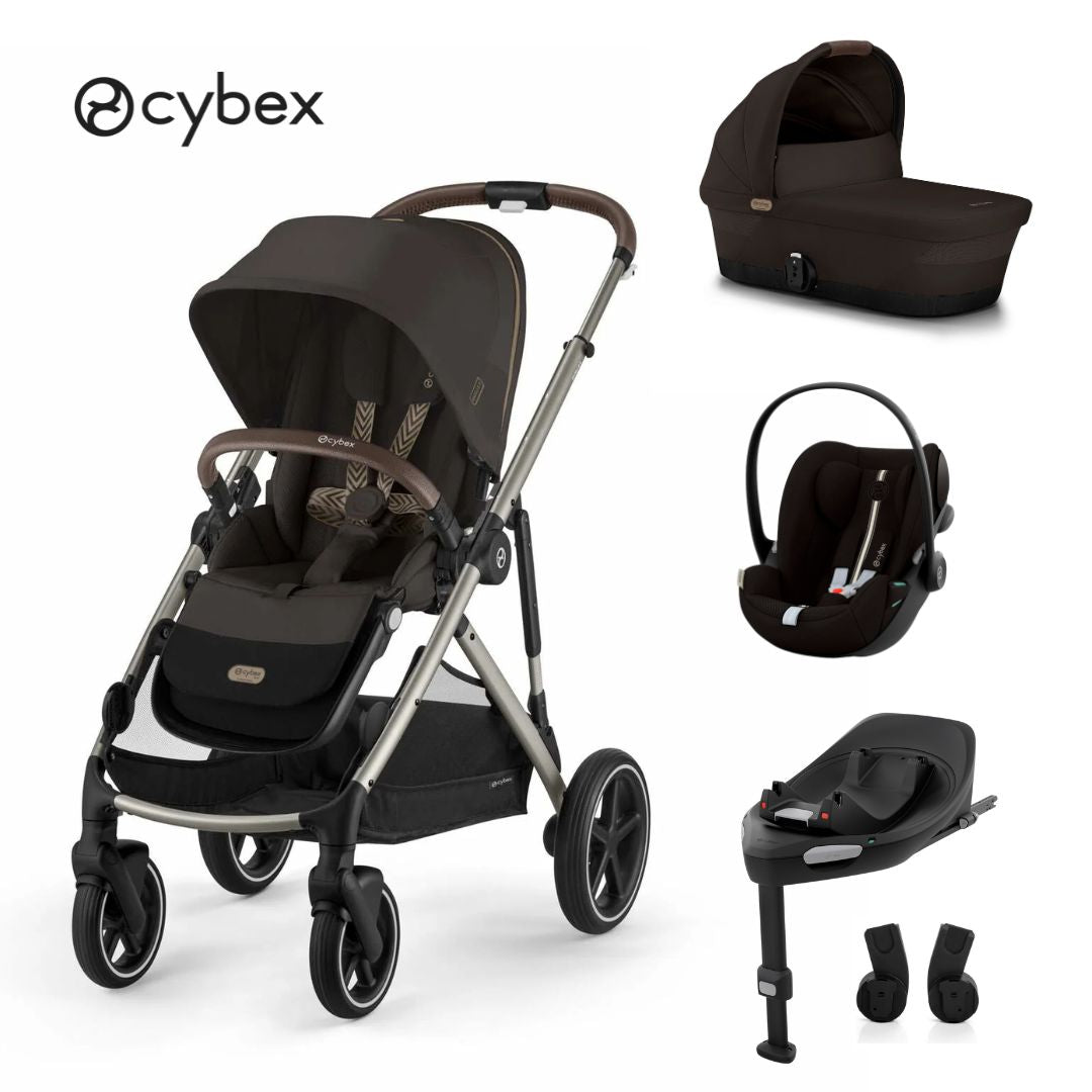 Cybex® Otroški voziček 4v1 Gazelle™ S + Avtosedež Cloud G + IsoFix baza G Chocolate Brown Cybex