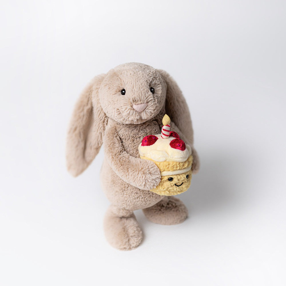 Jellycat® Plišasti zajček Bashful Beige Birthday Original – slika 3