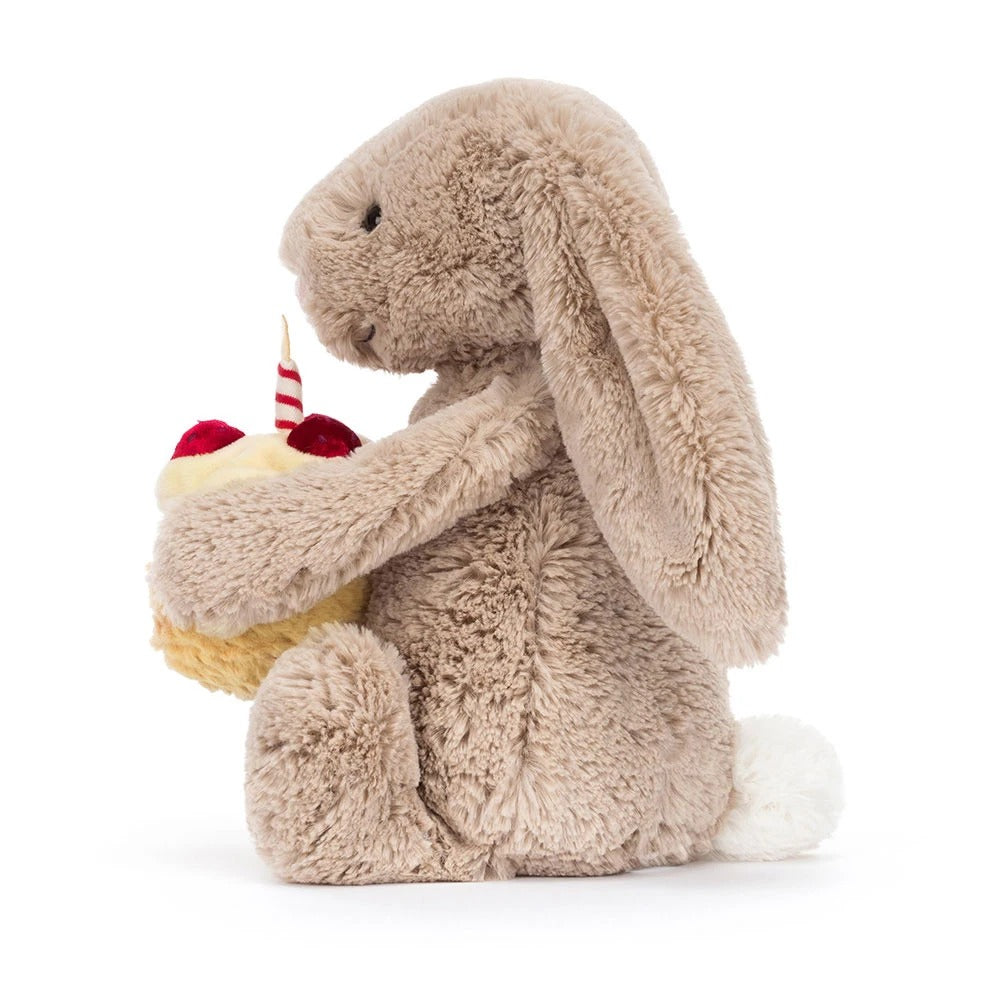 Jellycat® Plišasti zajček Bashful Beige Birthday Original – slika 2