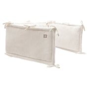 Jollein® Obroba za posteljico Cloudy Rib 180x30 Oatmeal Jollein