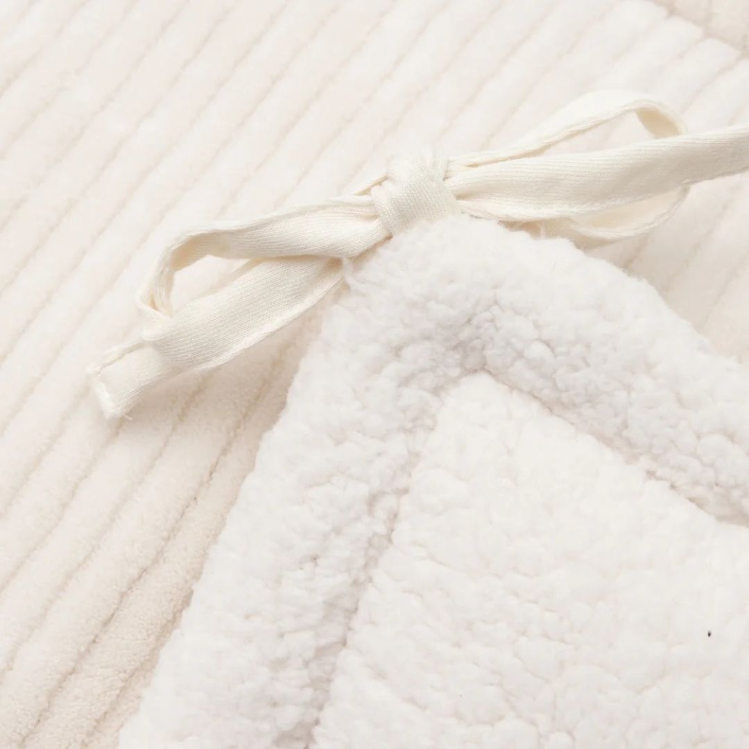 Jollein® Obroba za posteljico Cloudy Rib 180x30 Oatmeal Jollein