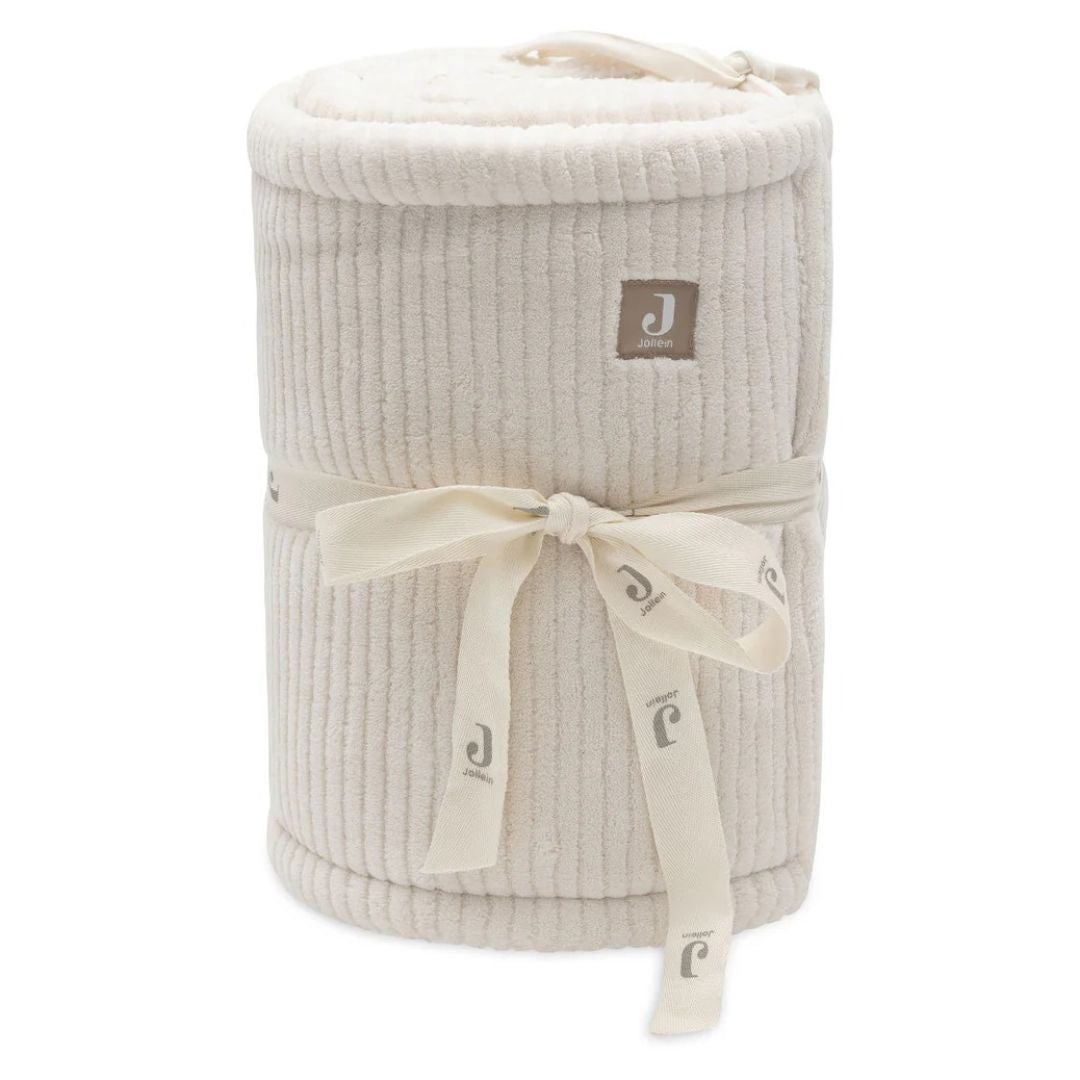 Jollein® Obroba za posteljico Cloudy Rib 180x30 Oatmeal Jollein
