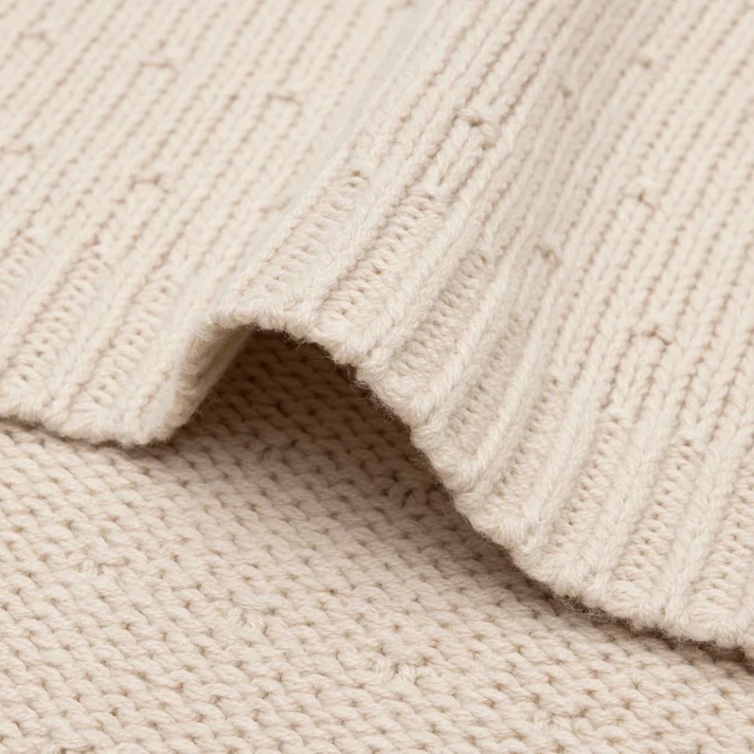 Jollein® Pamučna dekica Sprinkle Knit Sand 100x150