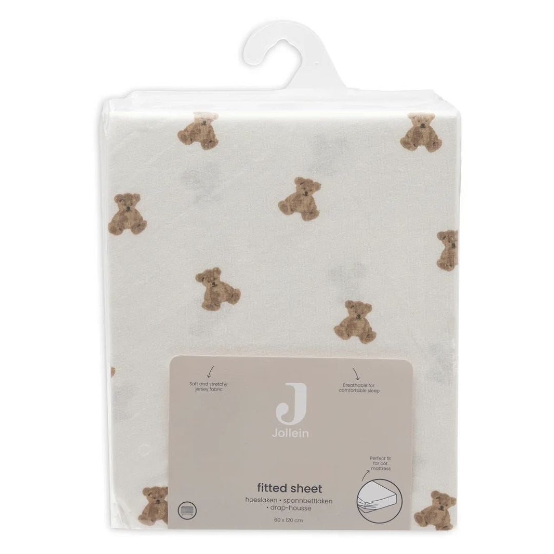 Jollein® Pamučna plahta 60x120cm Mini Teddy Bear