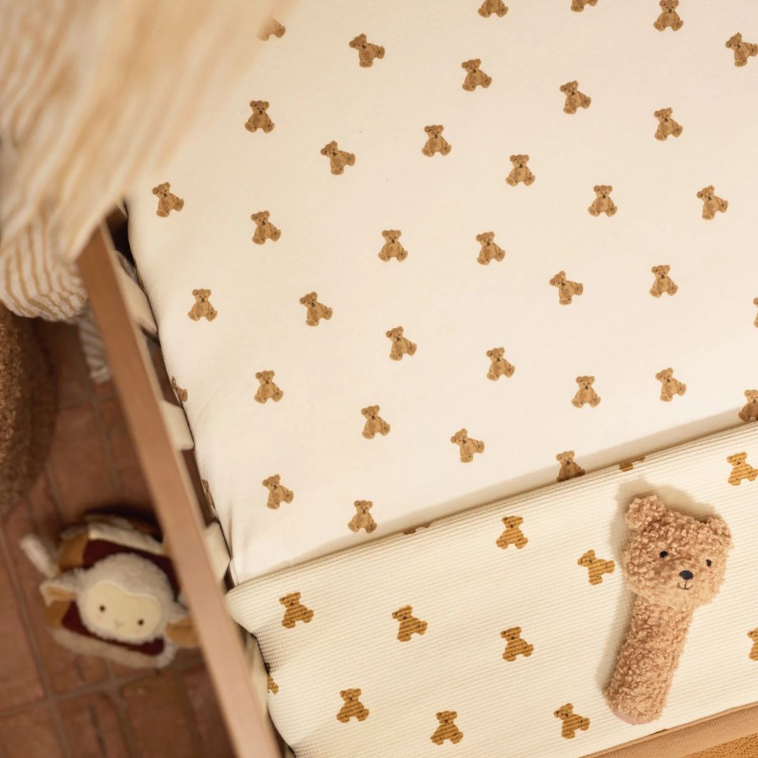 Jollein® Pamučna plahta 60x120cm Mini Teddy Bear