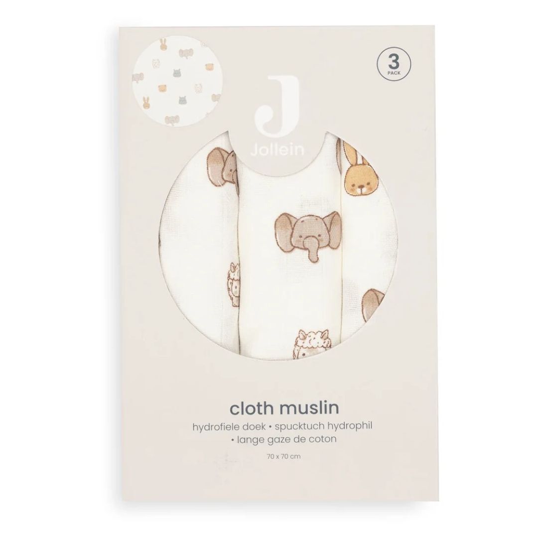 Jollein® Muslin pelena 70x70cm Jollies 3 kom