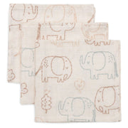 Jollein® Komplet 3 tetra pleničk Elephant Tales 31x31 cm Jollein
