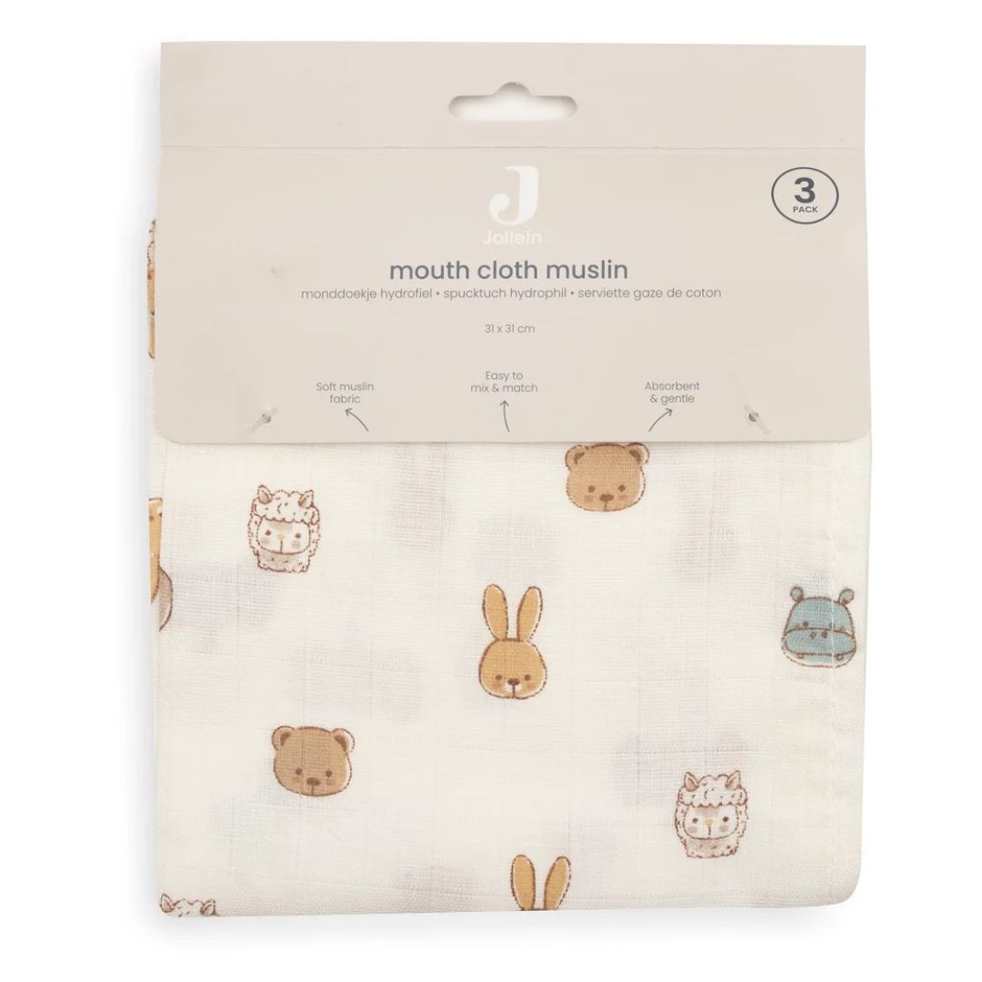 Jollein® Set od 3 tetra pelene Jollies 31x31
