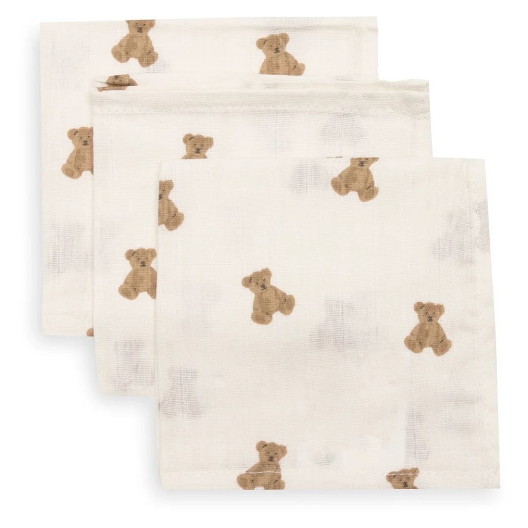 Jollein® Set od 3 tetra pelene Mini Teddy Bear 31x31
