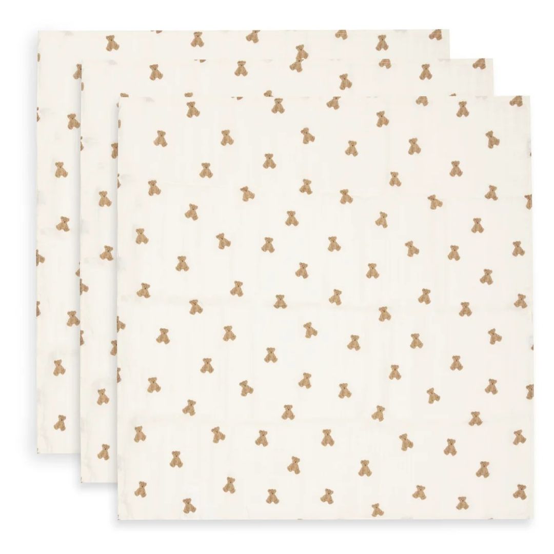 Jollein® Set od 3 tetra pelene Mini Teddy Bear 70x70