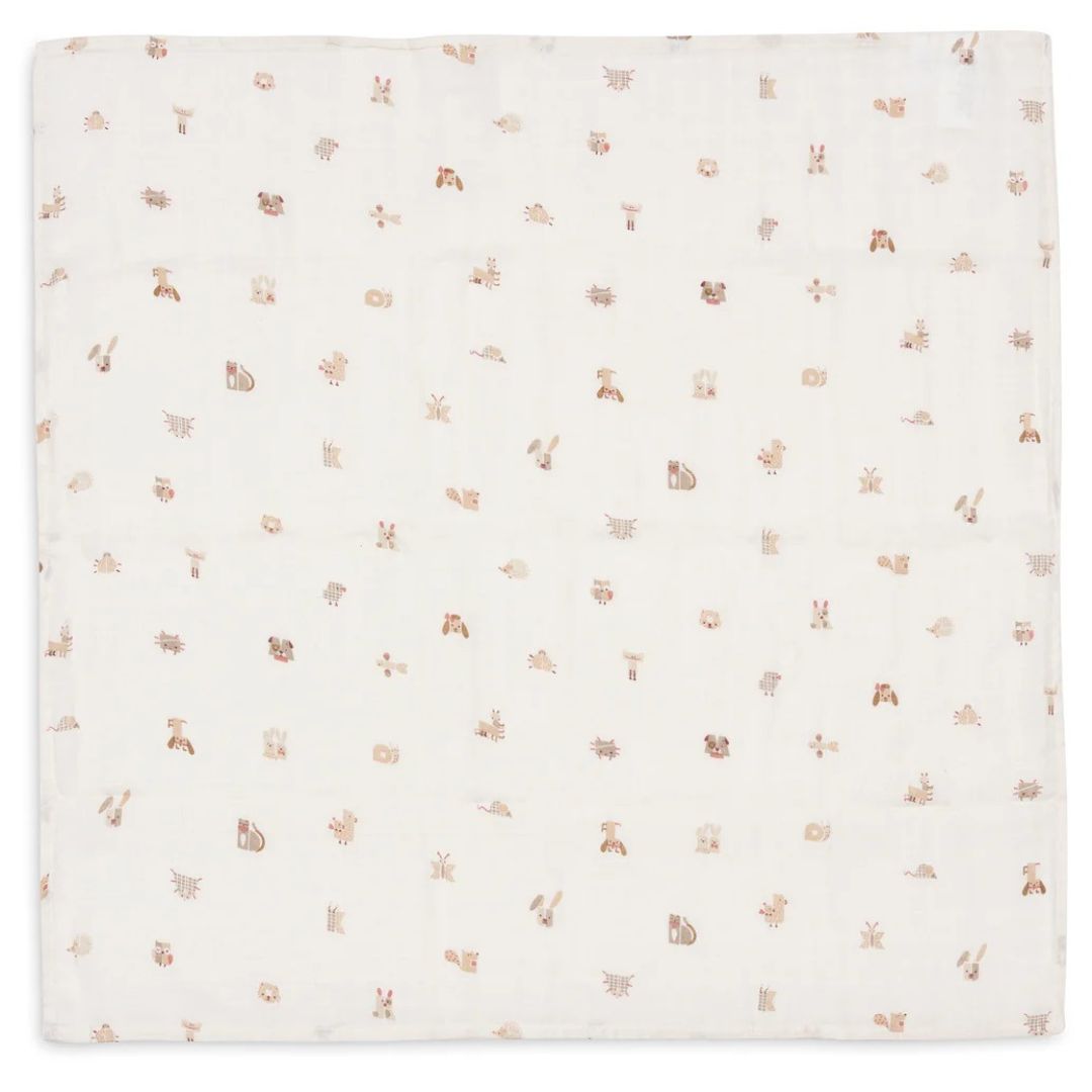 Jollein® Komplet 3 tetra pleničk 70x70 cm Animal Friends Jollein