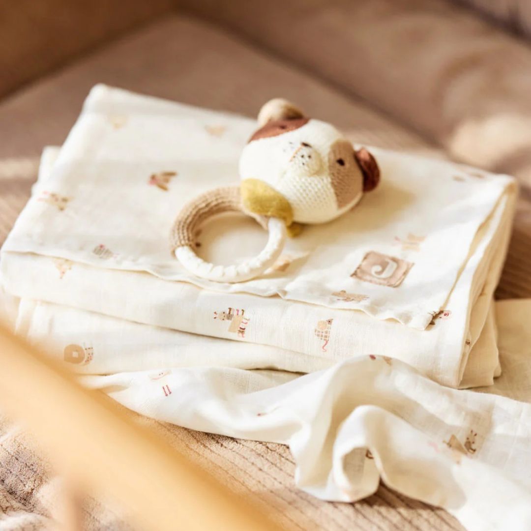 Jollein® Komplet 3 tetra pleničk Animal Friends 31x31 cm Jollein