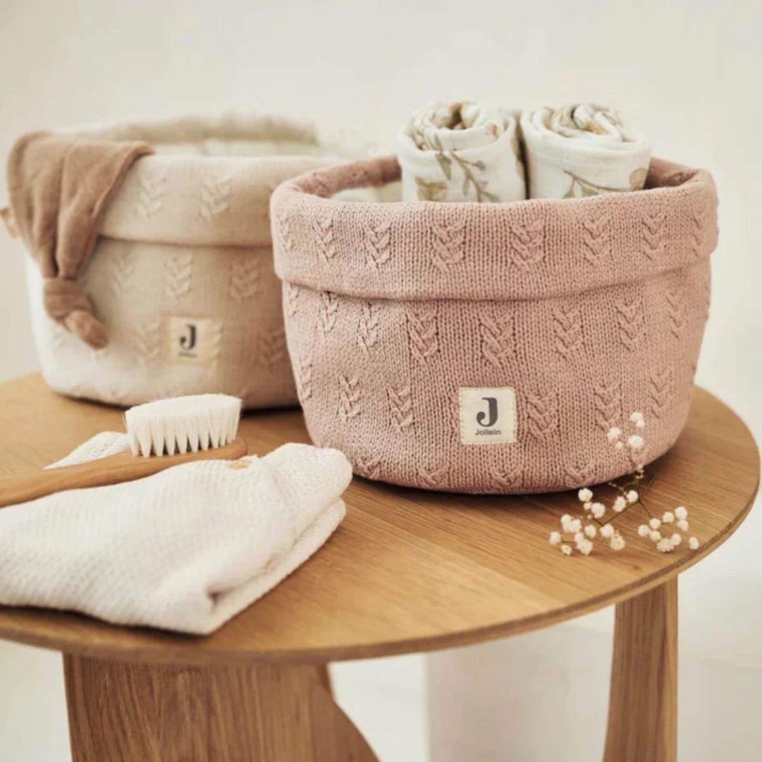 Jollein® Košara za shranjevanje Grain Knit Wild Rose – slika 2