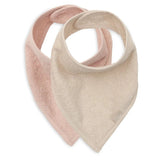 Jollein® Muslin bandana bib Silk Rose/Sand, 2 pcs