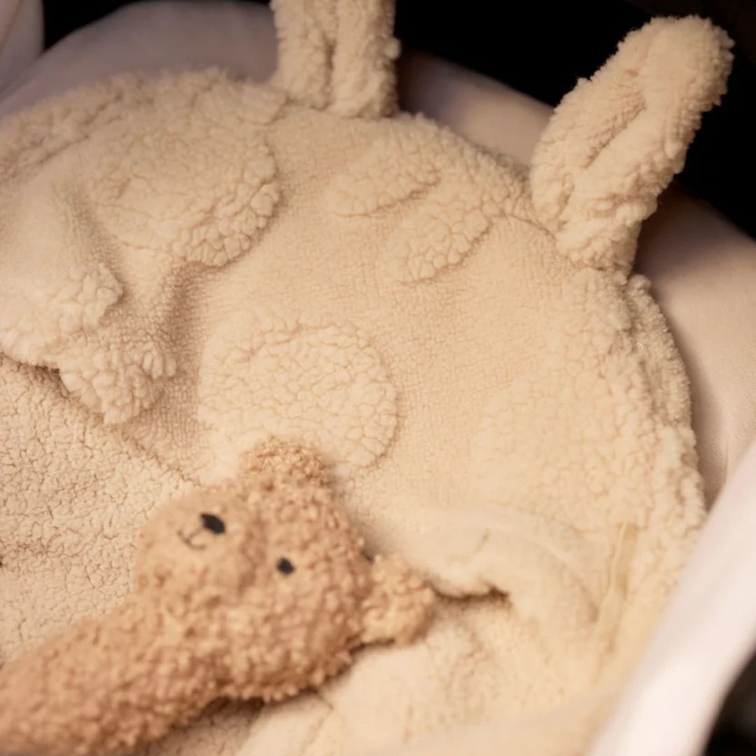 Jollein® Odeja za avtosedež Miffy Jacquard Teddy Sand 105x100 – slika 8