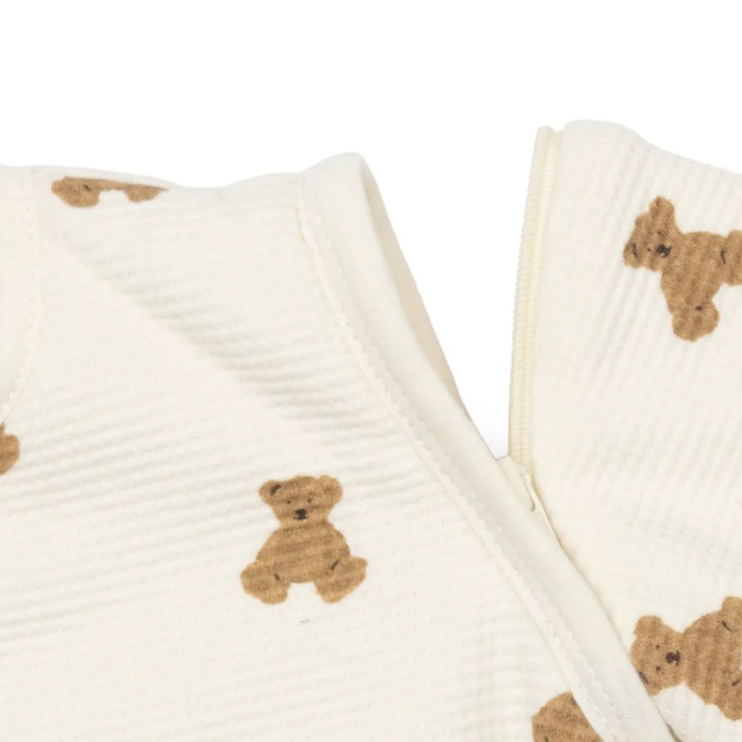 Jollein® Otroška spalna vreča s snemljivimi rokavi 60cm Mini Teddy Bear Little Waffle – slika 5