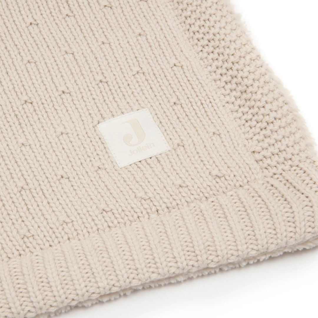 Jollein® Pletena dekica Sprinkle Knit Sand/Fluffy 100x150