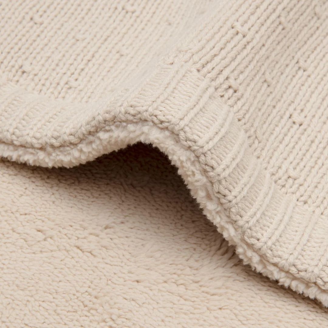 Jollein® Pletena dekica Sprinkle Knit Sand/Fluffy 100x150