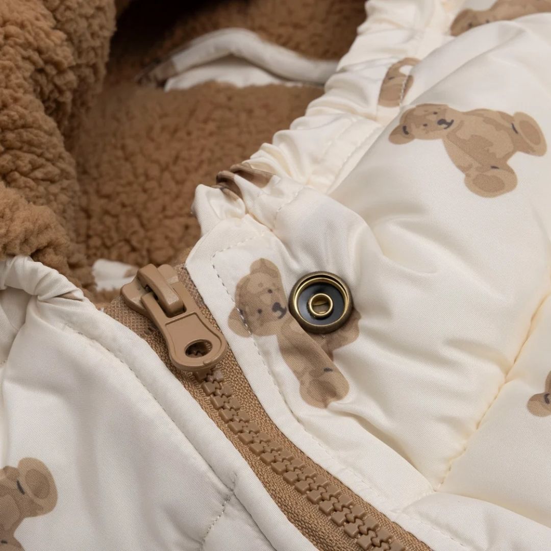 Jollein® Zimska vreča 0+ 3/5 točkovna Mini Teddy Bear Puffed – slika 7