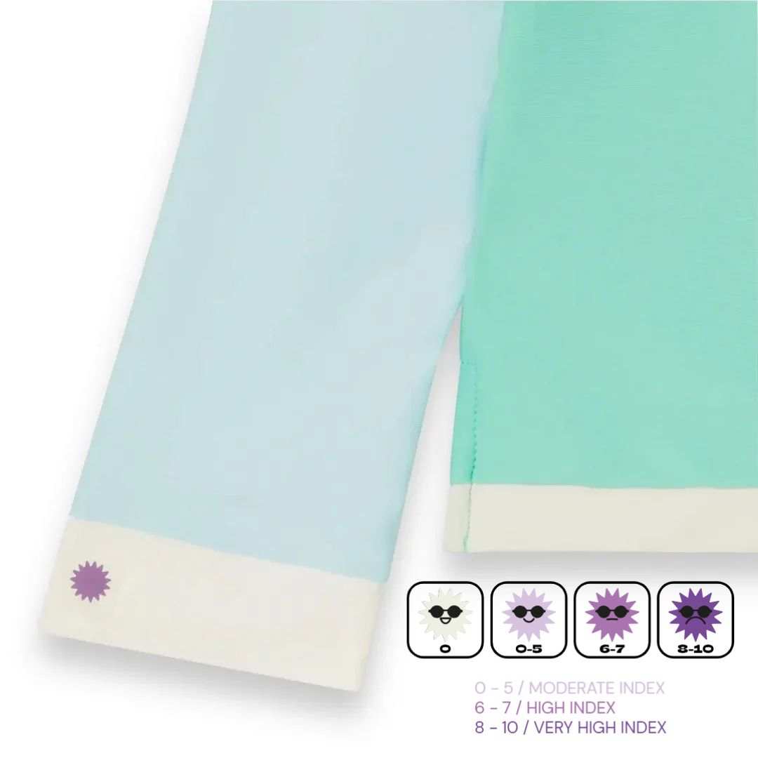 KiETLA® Otroška kopalna majica z dolgimi rokavi Green/Blue Ki ET LA