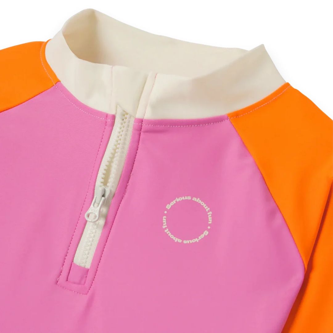 KiETLA® Otroška kopalna majica z dolgimi rokavi Pink/Red Ki ET LA