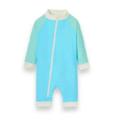 KiETLA® Kids Long One-Piece Swimsuit Blue/Striped