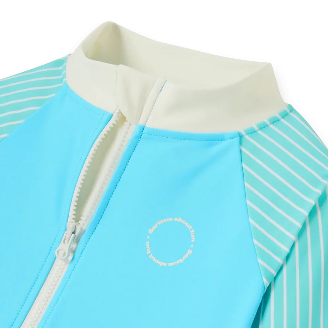 KiETLA® Otroške daljše enodelne kopalke Blue/Striped Ki ET LA