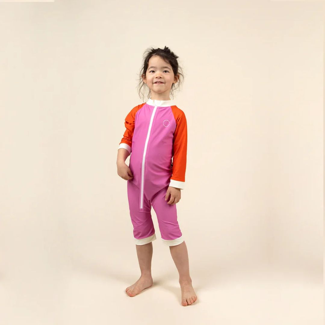 KiETLA® Otroške daljše enodelne kopalke Pink/Red Ki ET LA