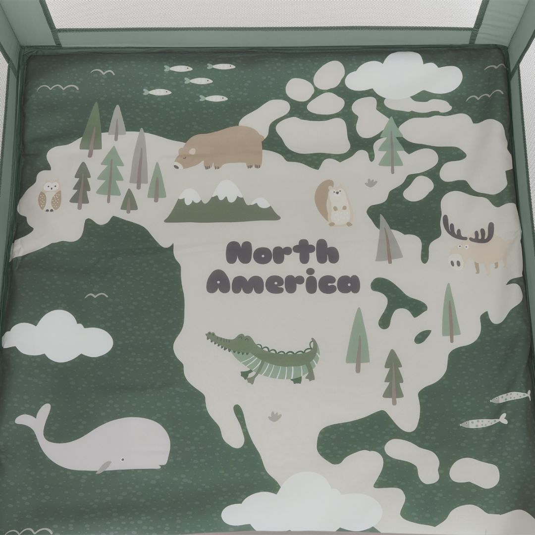 KikkaBoo® Otroška stajica North America Green 2026 KikkaBoo