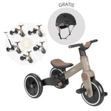 KikkaBoo® Otroški tricikel 5v1 Flash Beige + GRATIS čelada Black