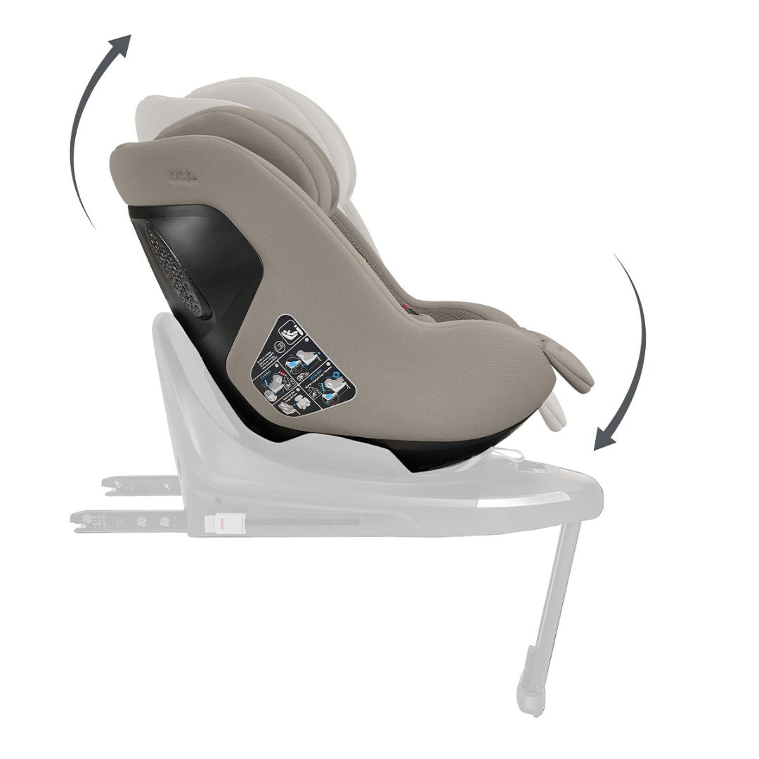 KikkaBoo® Platinum Otroški voziček 5v1 Goya + Avtosedež i-Class i-SIZE (40-87 cm) + Avtosedež i-Class Plus i-SIZE (40-105 cm) + Vrtljiva Isofix baza i-Class 360 Champagne KikkaBoo