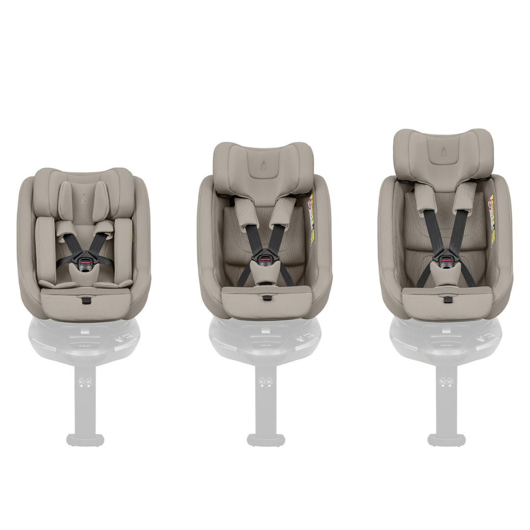 KikkaBoo® Platinum Otroški voziček 5v1 Goya + Avtosedež i-Class i-SIZE (40-87 cm) + Avtosedež i-Class Plus i-SIZE (40-105 cm) + Vrtljiva Isofix baza i-Class 360 Champagne KikkaBoo