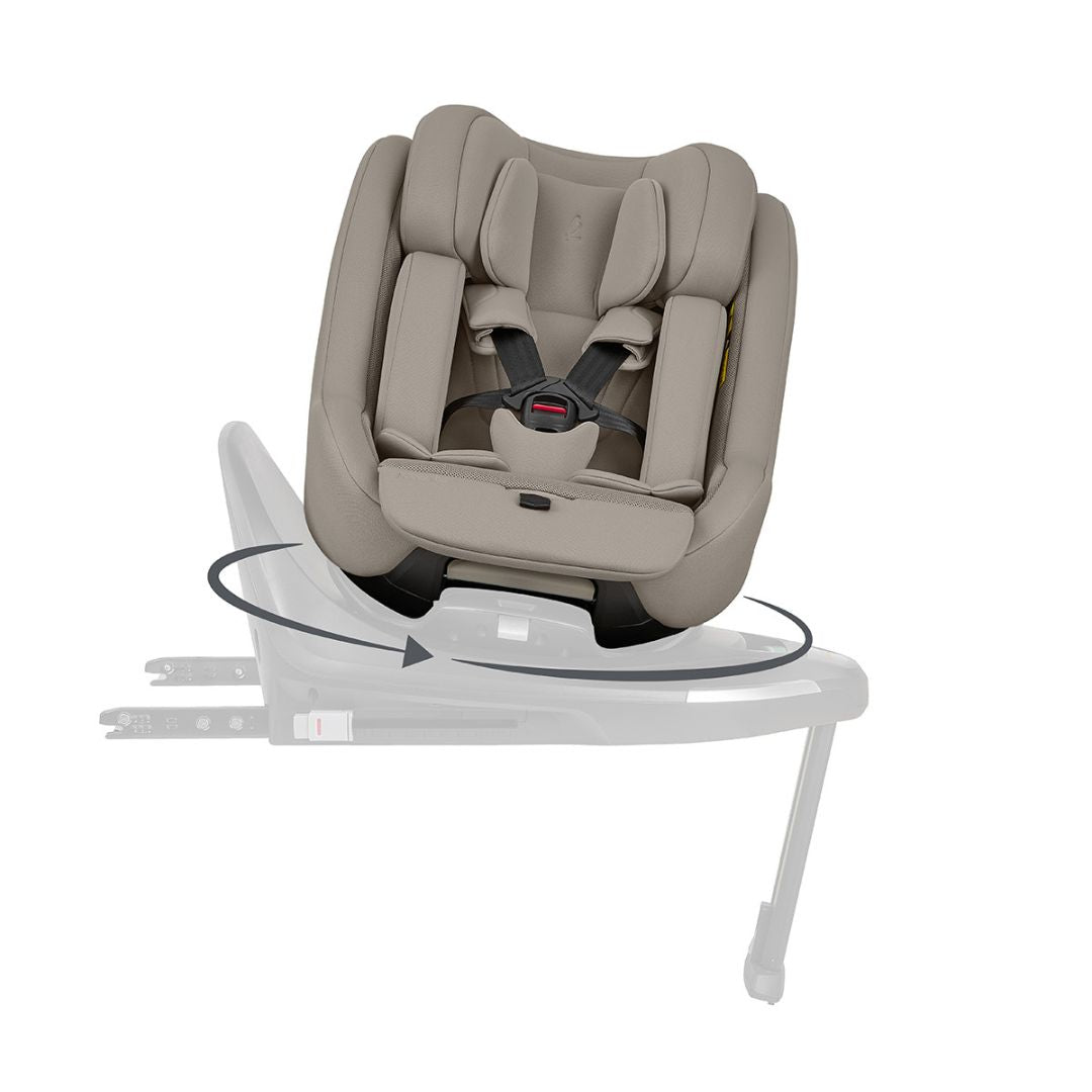 KikkaBoo® Platinum Otroški voziček 5v1 Goya + Avtosedež i-Class i-SIZE (40-87 cm) + Avtosedež i-Class Plus i-SIZE (40-105 cm) + Vrtljiva Isofix baza i-Class 360 Champagne KikkaBoo