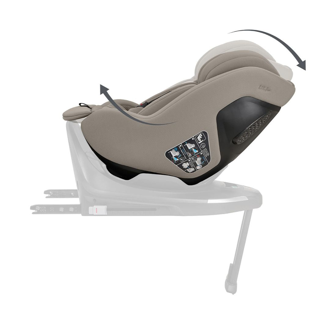 KikkaBoo® Platinum Otroški voziček 5v1 Goya + Avtosedež i-Class i-SIZE (40-87 cm) + Avtosedež i-Class Plus i-SIZE (40-105 cm) + Vrtljiva Isofix baza i-Class 360 Champagne KikkaBoo