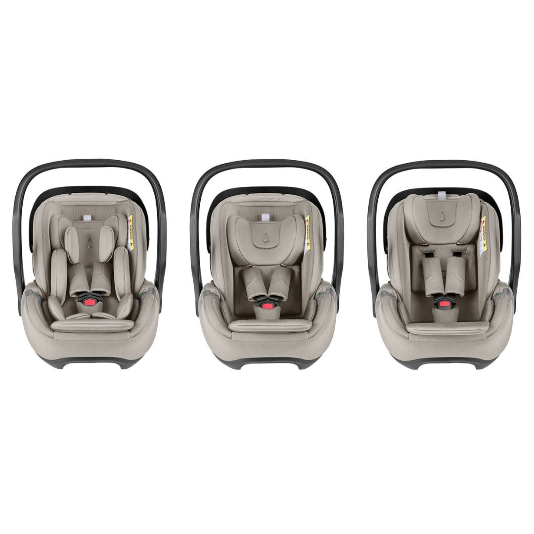 KikkaBoo® Platinum Otroški voziček 5v1 Goya + Avtosedež i-Class i-SIZE (40-87 cm) + Avtosedež i-Class Plus i-SIZE (40-105 cm) + Vrtljiva Isofix baza i-Class 360 Champagne KikkaBoo