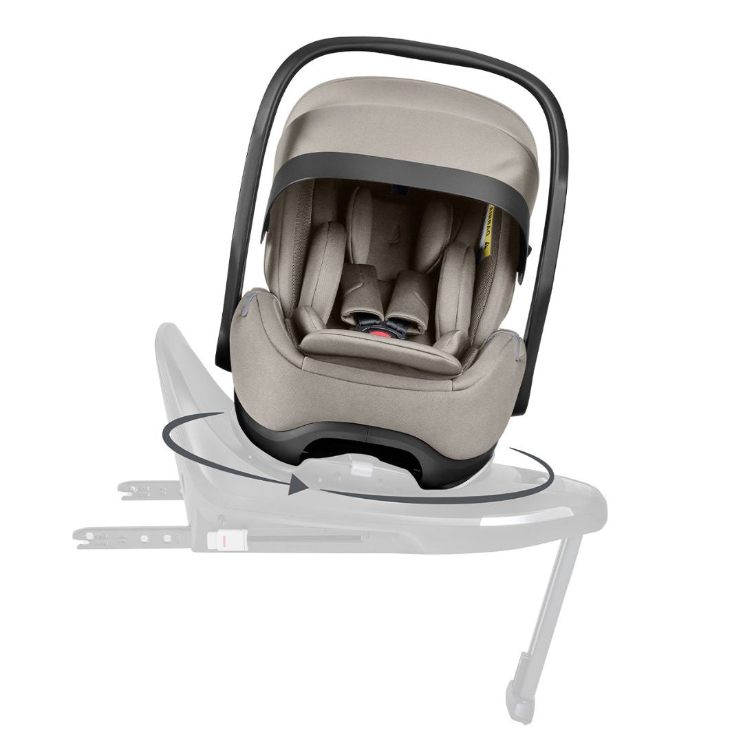 KikkaBoo® Platinum Otroški voziček 4v1 Goya + Avtosedež i-Class i-SIZE (40-87 cm) Champagne + Vrtljiva Isofix baza i-Class 360 KikkaBoo