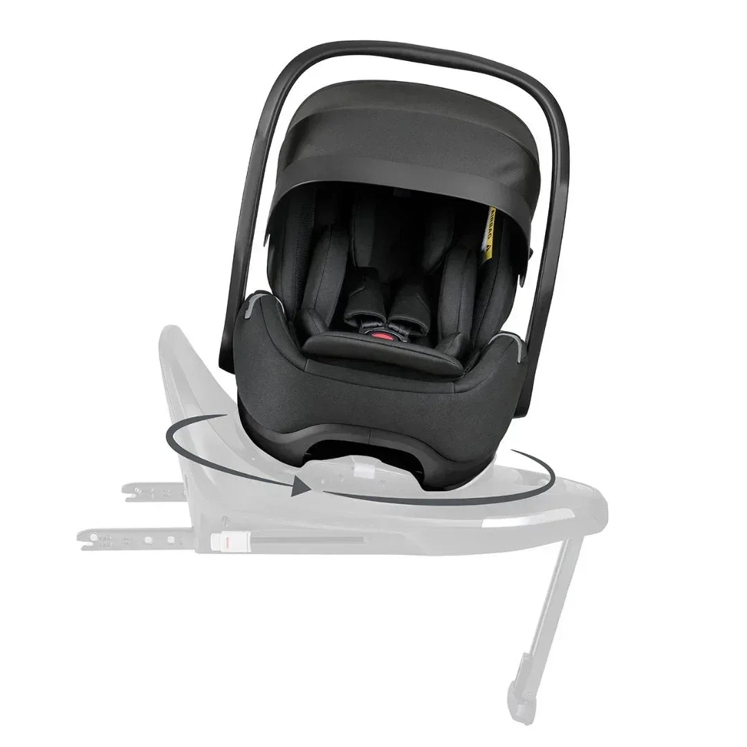 KikkaBoo® Platinum Otroški voziček 4v1 Goya Graphite + Avtosedež i-Class i-SIZE (40-87 cm) Noir + Vrtljiva Isofix baza i-Class 360 KikkaBoo