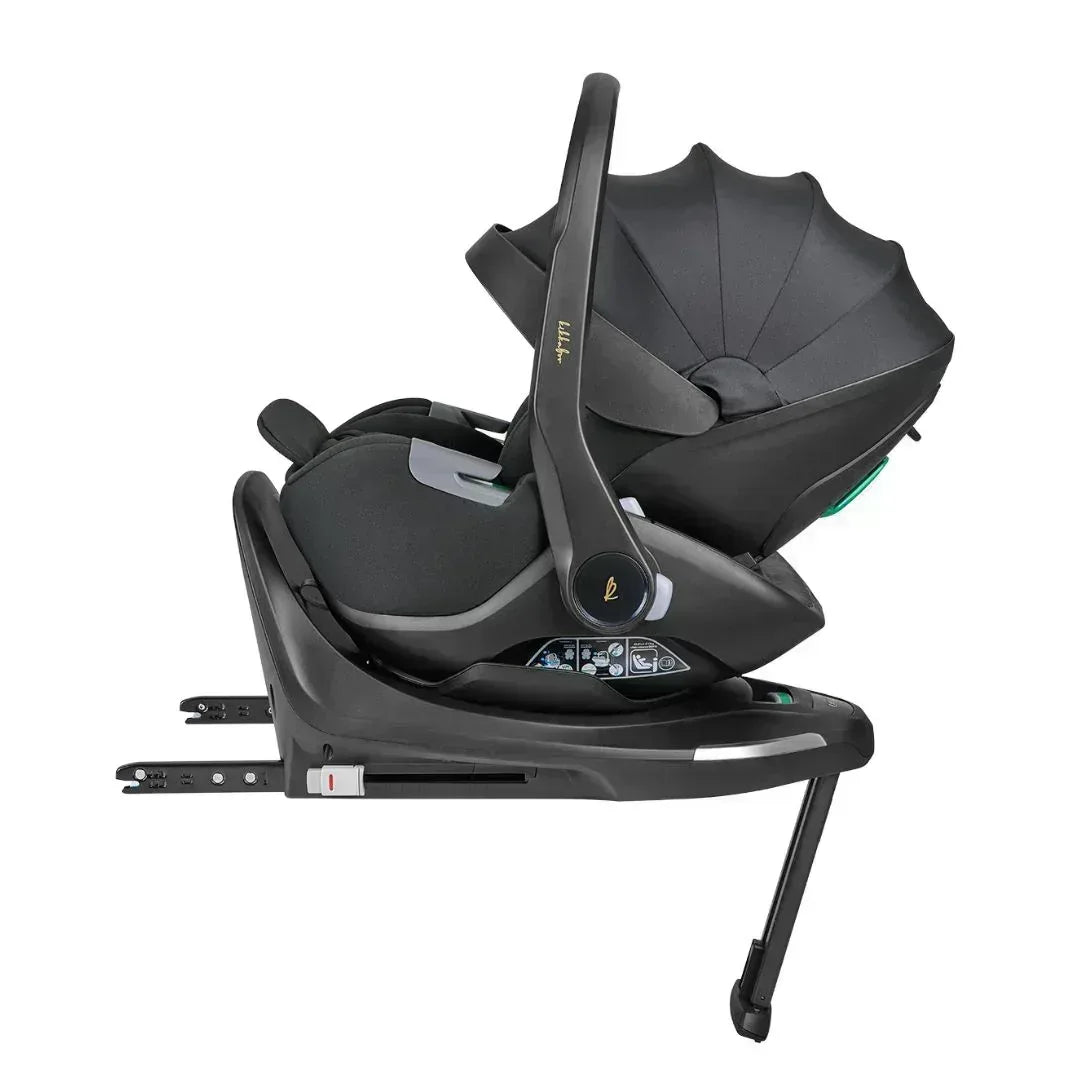 KikkaBoo® Platinum Otroški voziček 5v1 Goya Graphite + Avtosedež i-Class i-SIZE (40-87 cm) + Avtosedež i-Class Plus i-SIZE (40-105 cm) Noir + Vrtljiva Isofix baza i-Class 360 KikkaBoo