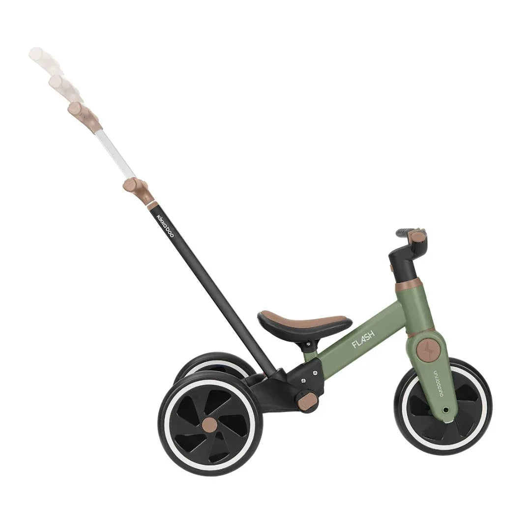 KikkaBoo® Otroški tricikel 5v1 Flash Army Green + GRATIS čelada Grey KikkaBoo