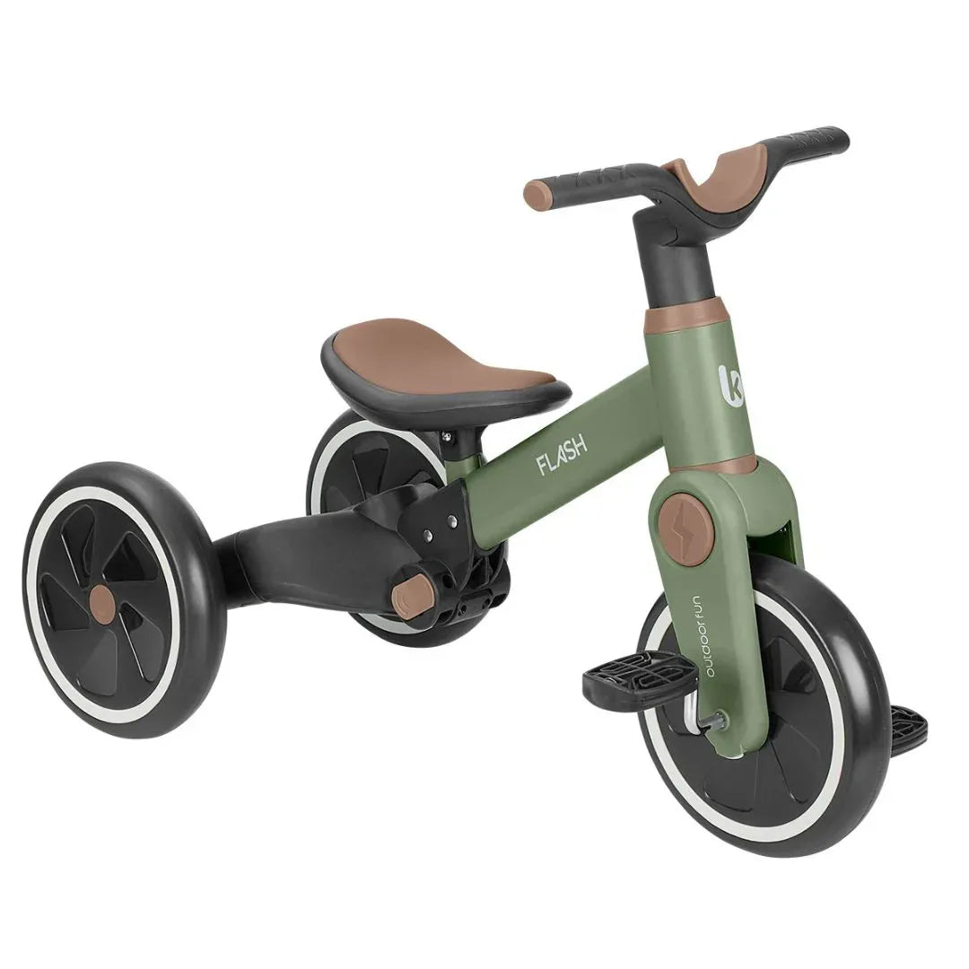 KikkaBoo® Otroški tricikel 5v1 Flash Army Green + GRATIS čelada Grey KikkaBoo