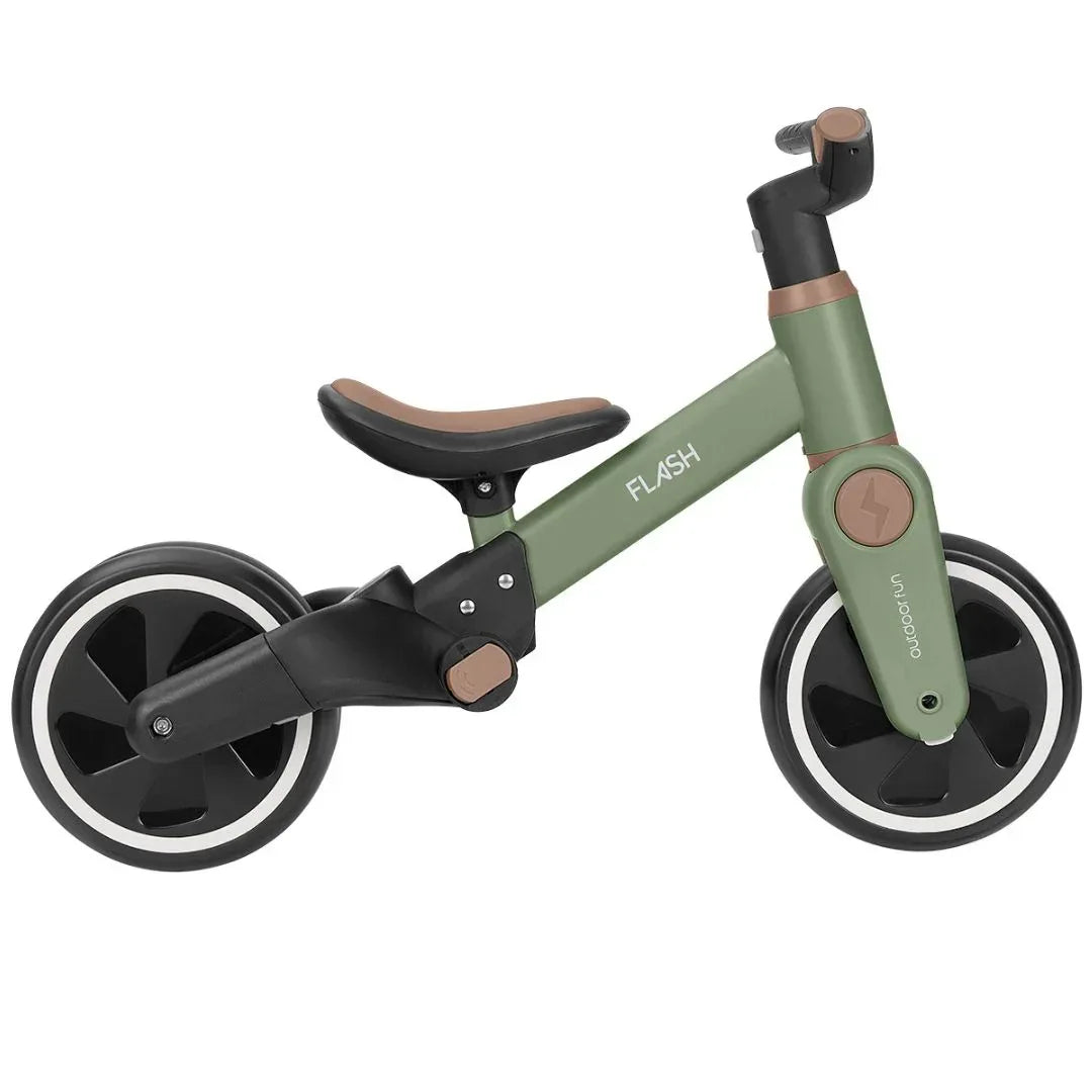 KikkaBoo® Otroški tricikel 5v1 Flash Army Green + GRATIS čelada Grey KikkaBoo