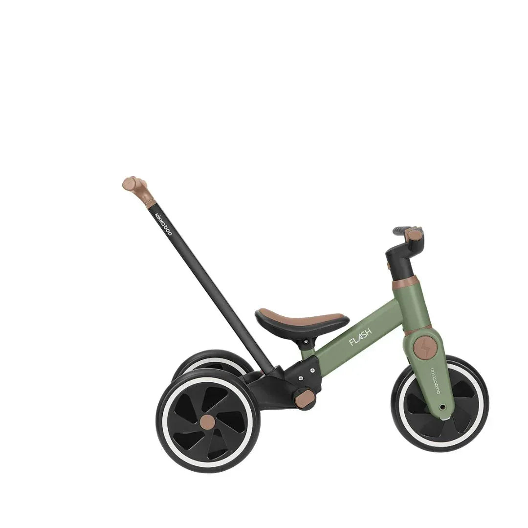 KikkaBoo® Otroški tricikel 5v1 Flash Army Green + GRATIS čelada Grey KikkaBoo